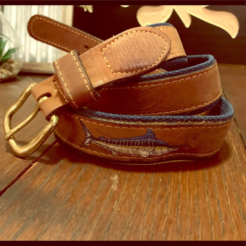 Zeppelin leather swordfish belt